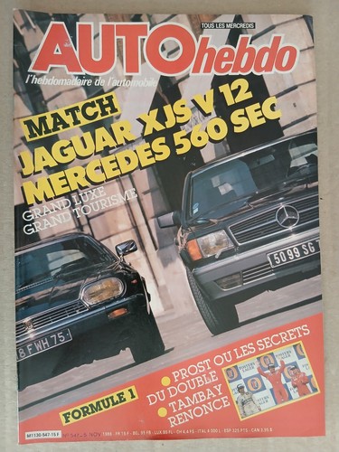 Auto hebdo 547 - hebdo, 5/11/1986